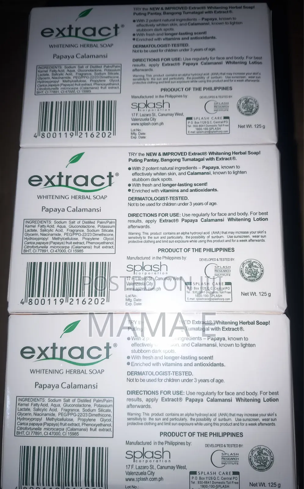 Extract Whitening Herbal Soap (Original)
