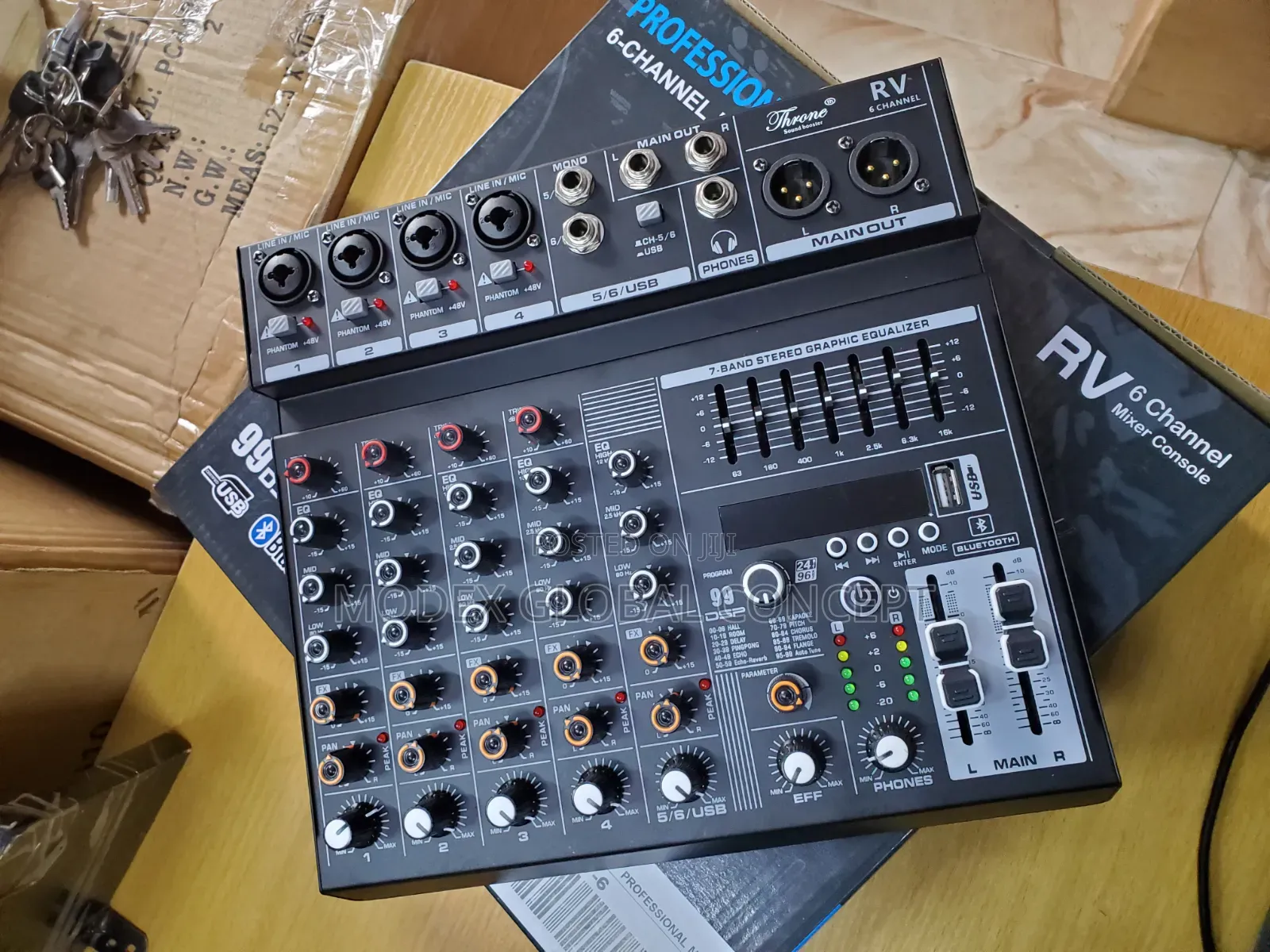 4-Channel Professional Audio Mixer Console.