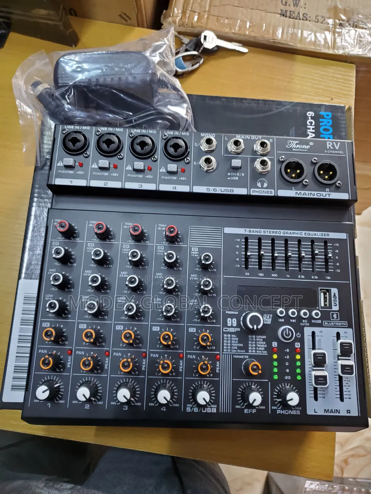4-Channel Professional Audio Mixer Console.