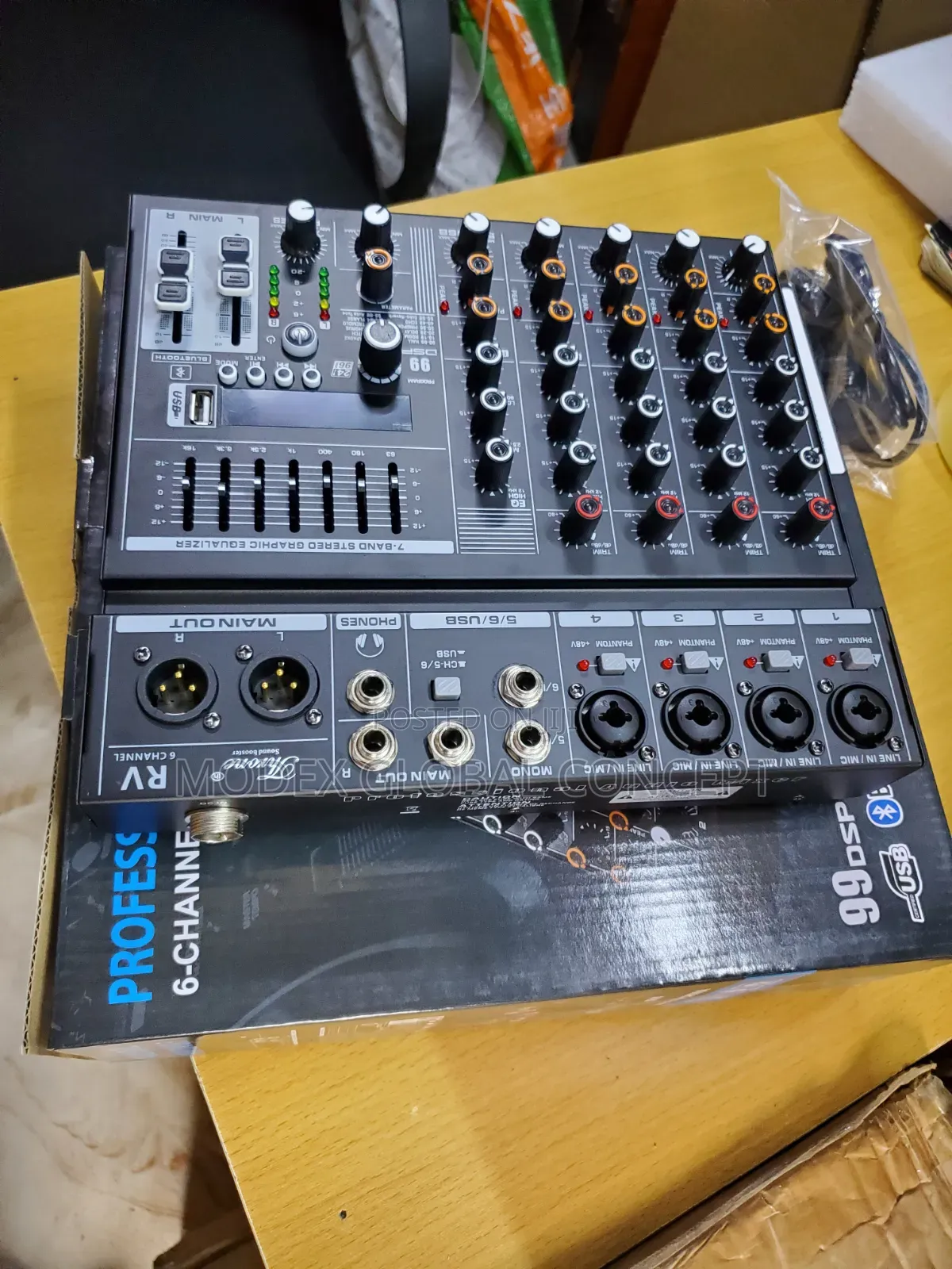 4-Channel Professional Audio Mixer Console.