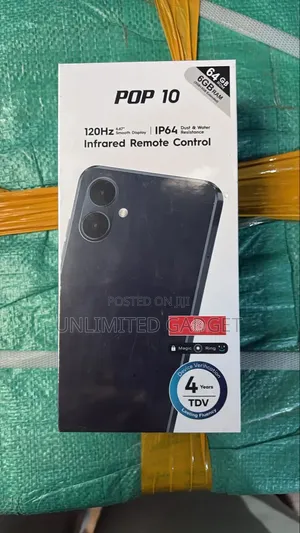 New Tecno Pop 10 64 GB Black