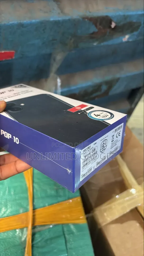 New Tecno Pop 10 64 GB Black