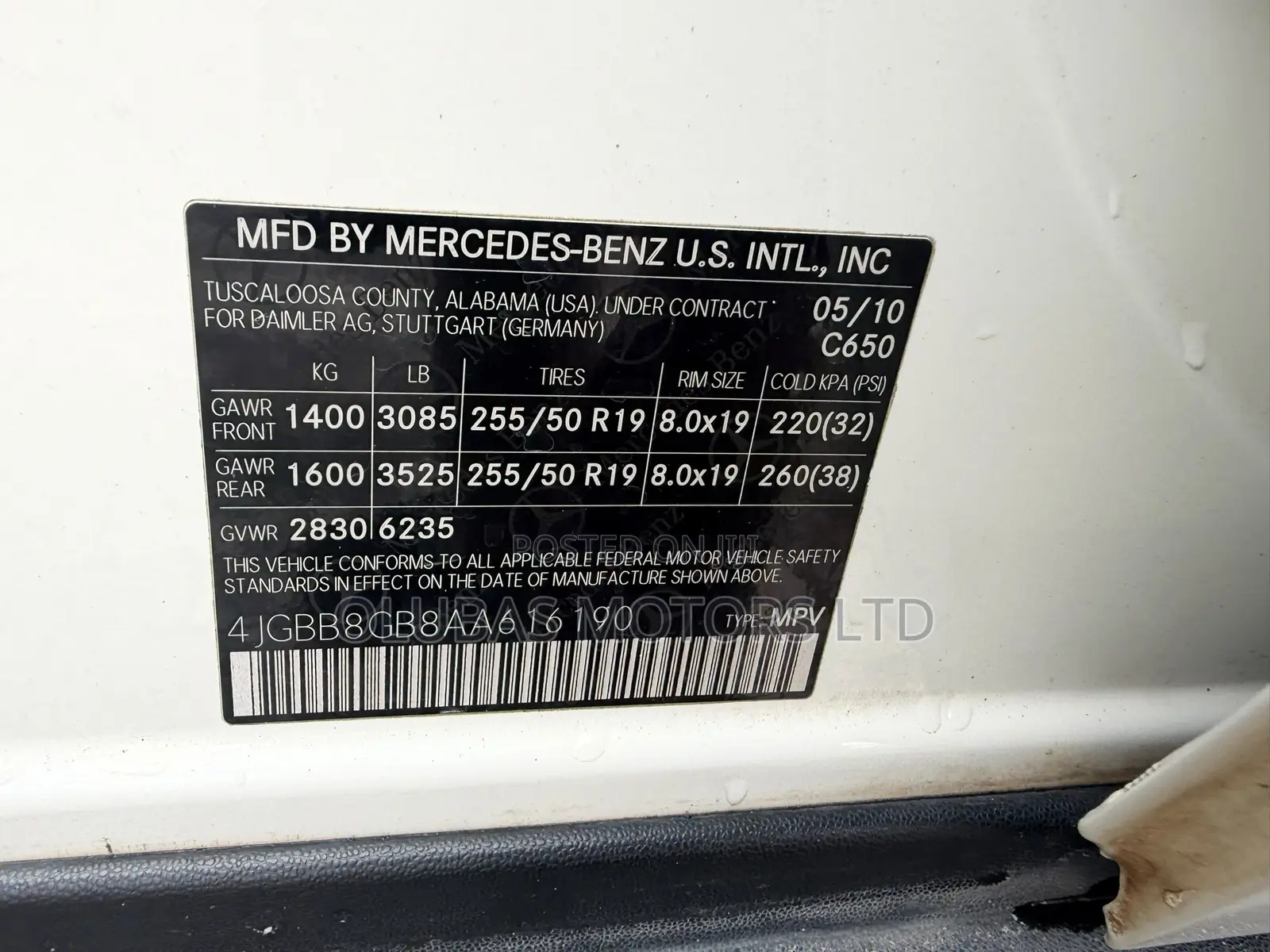 Mercedes-Benz M Class ML 350 4Matic 2010 White