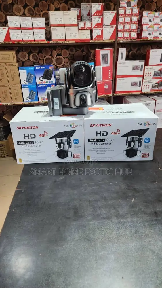 Skyvision Dual Lens 8MP Solar PTZ Security Camera (4G LTE)