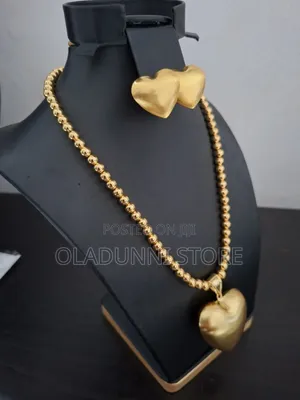 Heart Plated Earring and Necklace