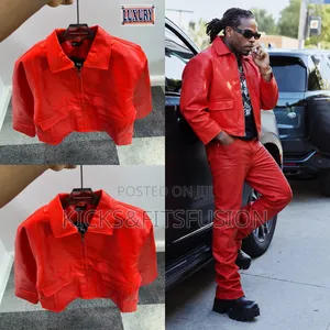 Red Yamamoto Leather Jacket