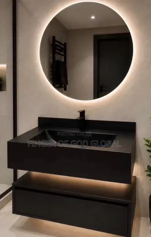 Black Marble Top Cabinets Basin