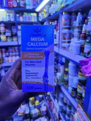 YONGPRUM Mega Calcium 120 Tablets – Calcium + Mag, Vitamin D3, Zinc 