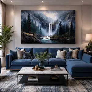A Misty Mountain Waterfall Wallart