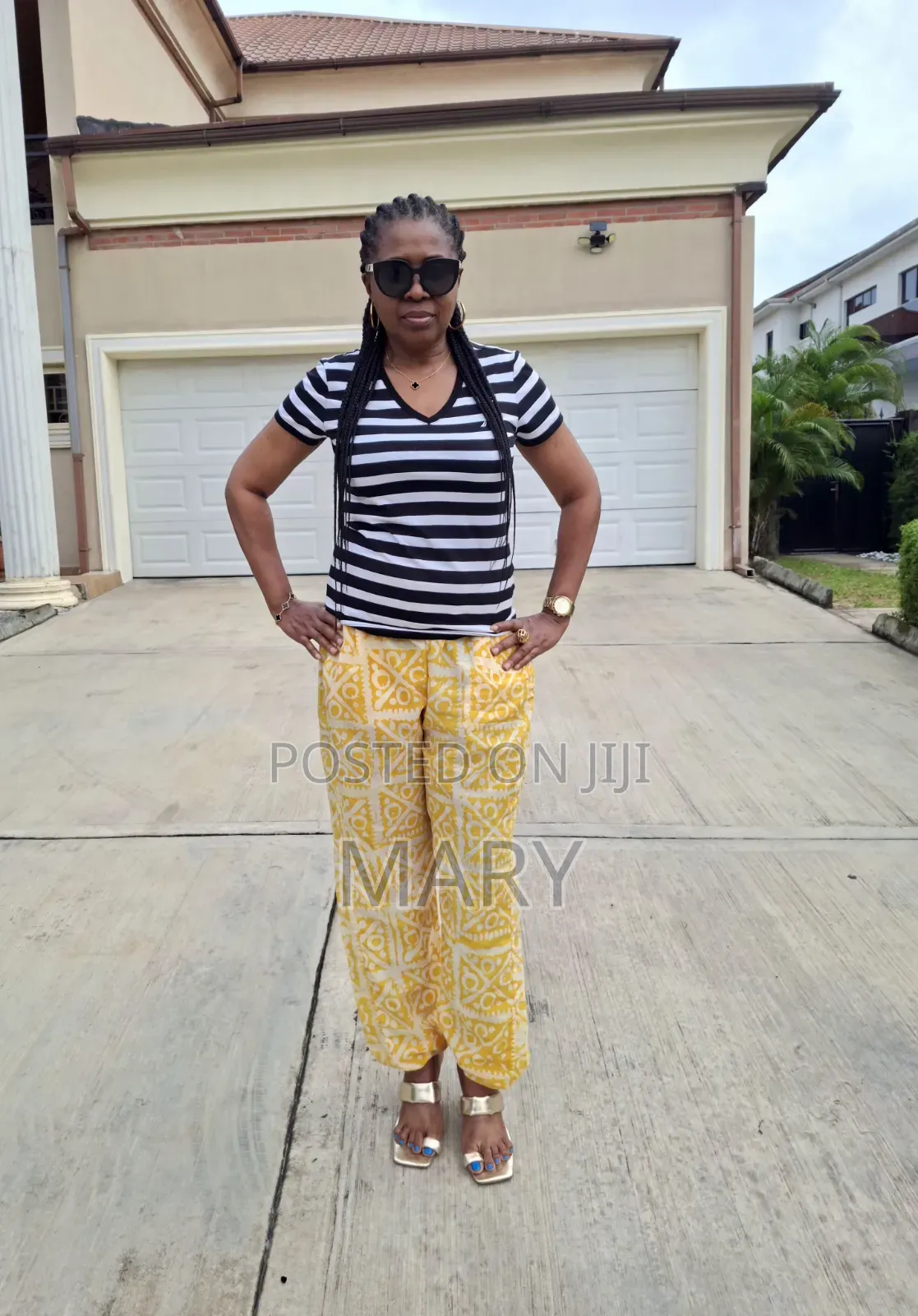 Yellow Adire Trousers