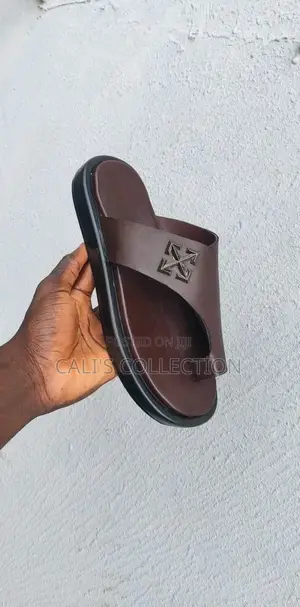 Handmade Male Palm Slippers (Brown)