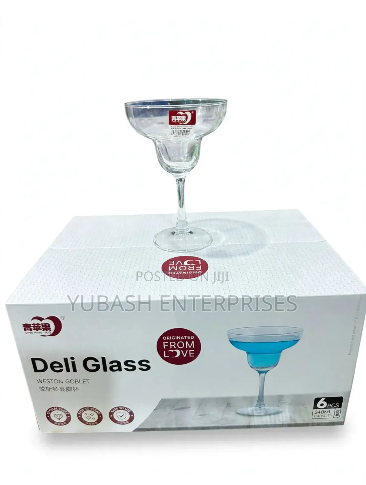 6pcs Quality Weston Goblet Deli Glass
