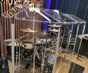 Acrylic Plexiglass Drum Shield With Reflectors 7 Panels by 6feet