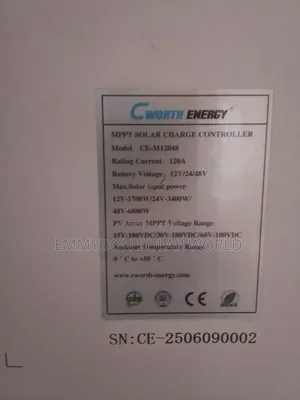 C Worth Solar Charge Controller MPPT 120amps 12v to 48v