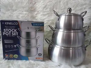 Kinelco Aluminum 3pcs Pot Set