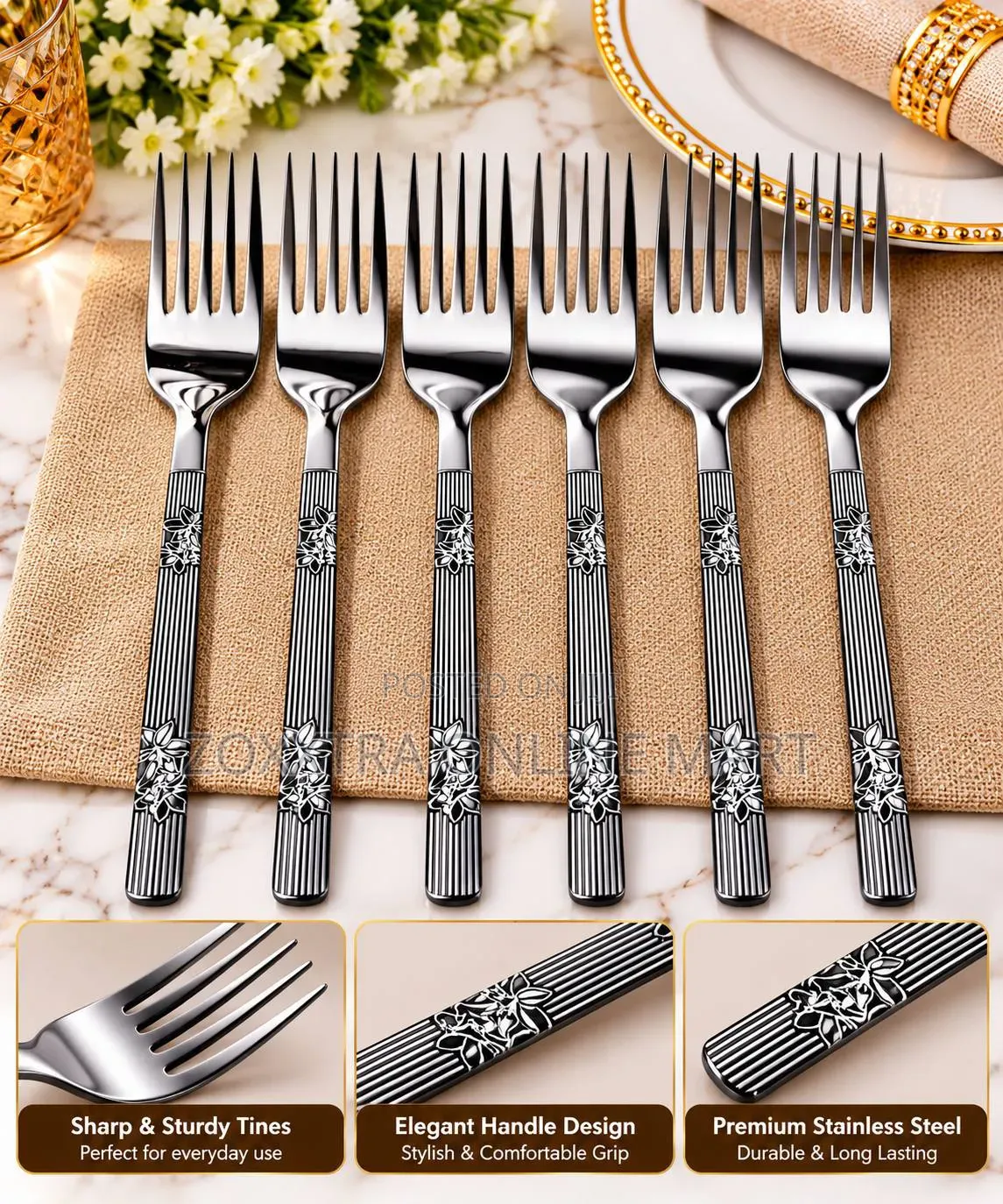 Stainless Steel Dining Spoons Forks