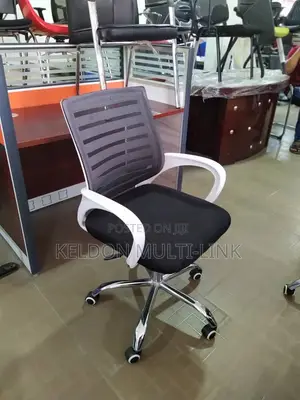 White and Black Mesh Chair for Work Stations , Offices, Receptions