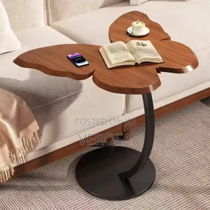 Butterfly-Shaped Wooden C-Table Side Table