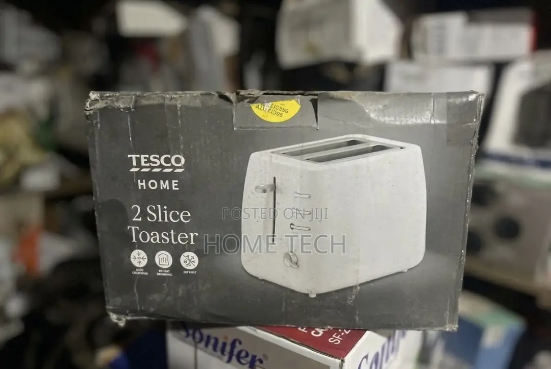 TESCO HOME 2-Slice Pop-Up Bread Toaster With Reheat Defrost Function