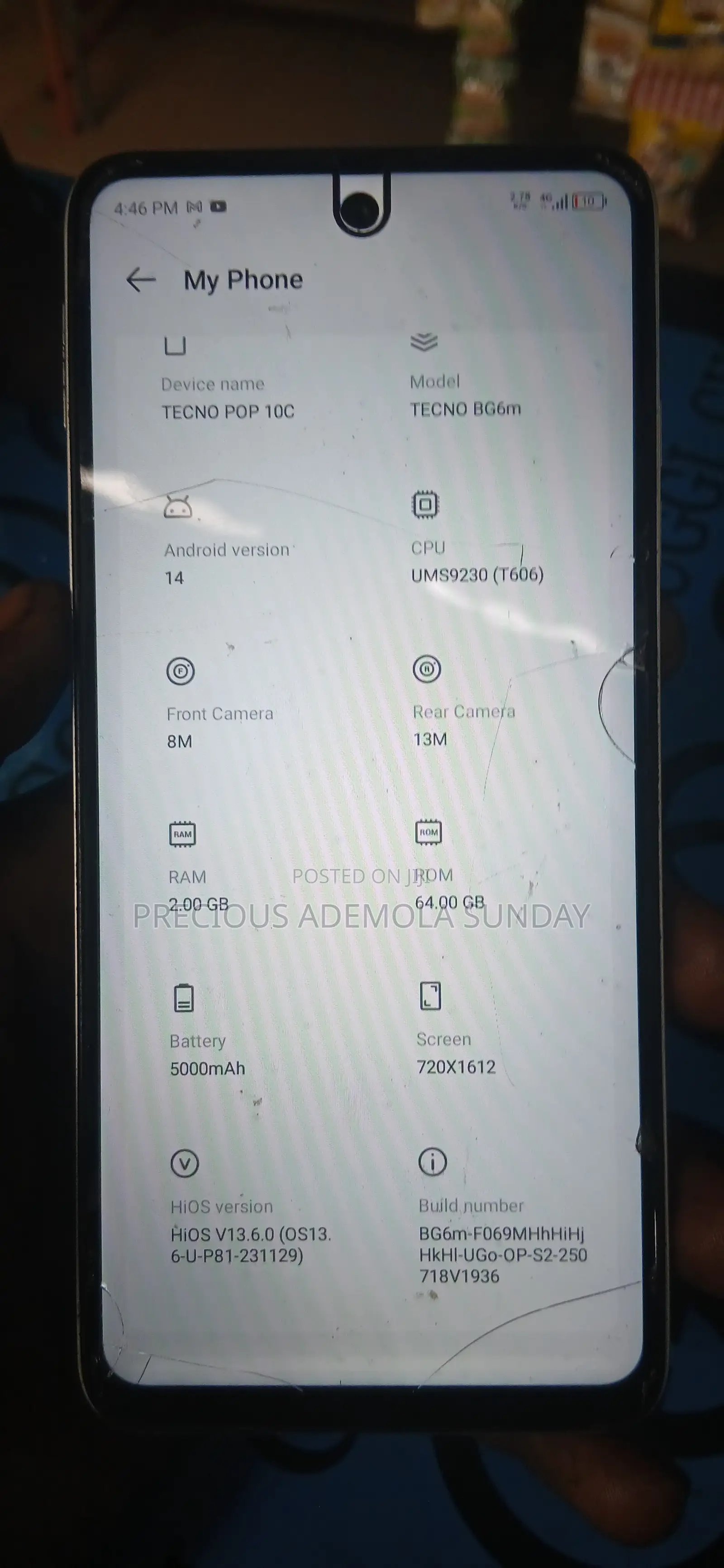 Tecno Pop 10 64 GB Silver