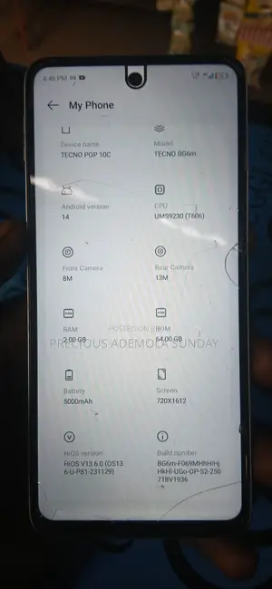 Tecno Pop 10 64 GB Silver