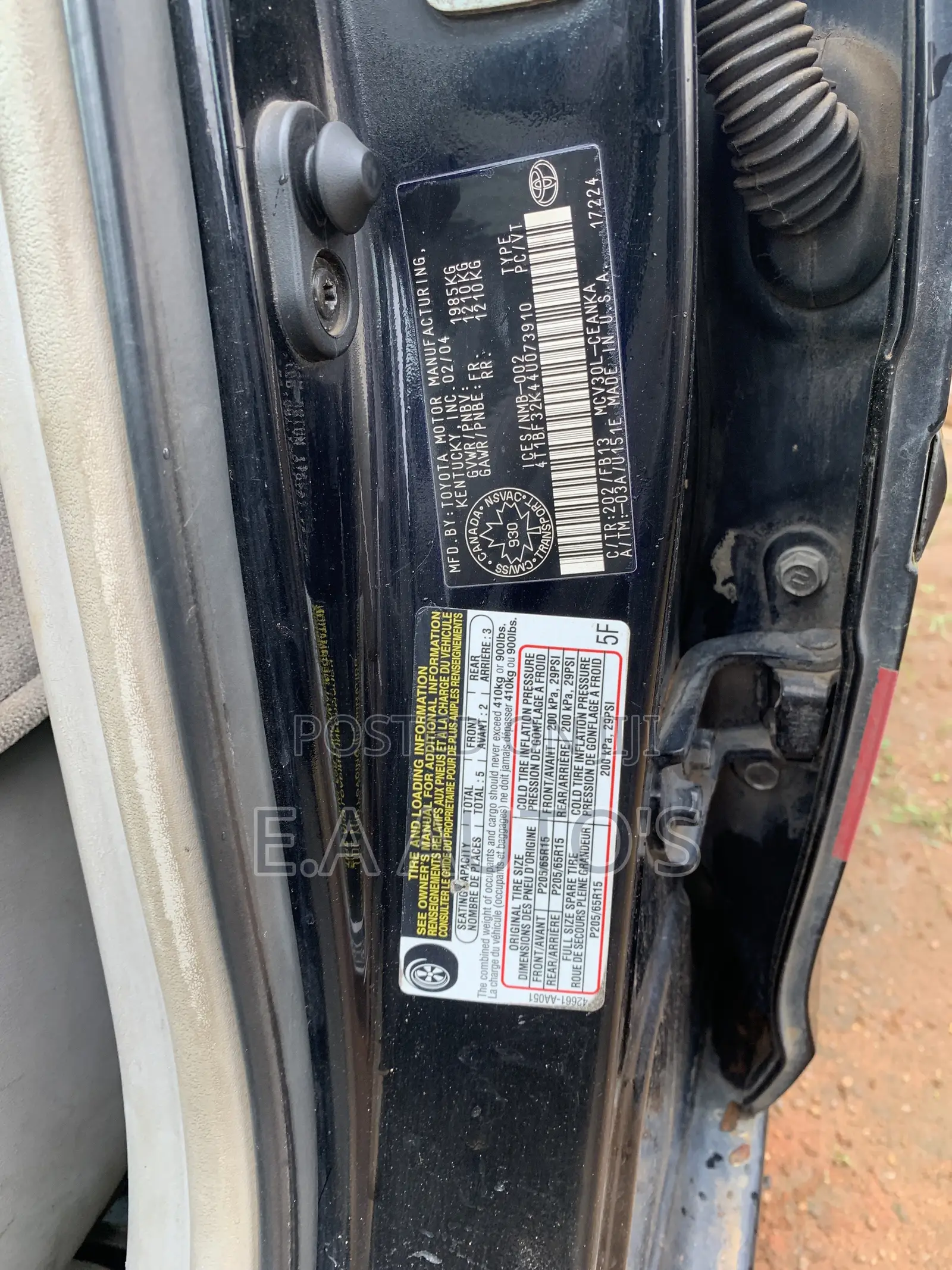 Toyota Camry 2004 Black