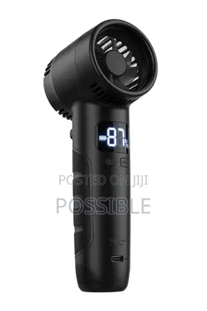Rechargeable Handheld Turbo Fan 100 Speeds Black