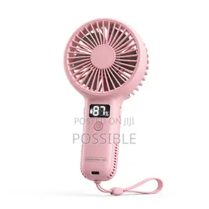 Rechargeable Handheld Turbo Fan 100 Speeds Black