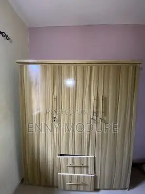 Spacious Light Wood Wardrobe With Drawers Shelves