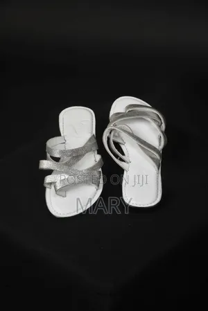 White Leather Slippers