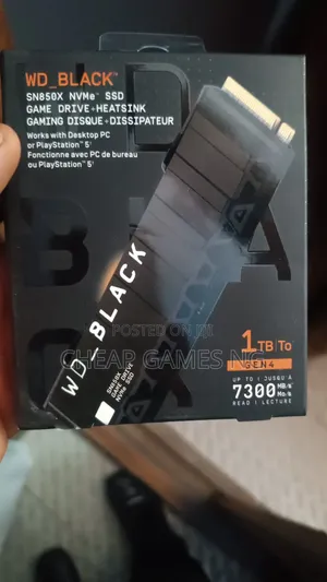 1tb Wd SSD Sn850x Nvme M.2 SSD With Heat Sink for Ps5 Console