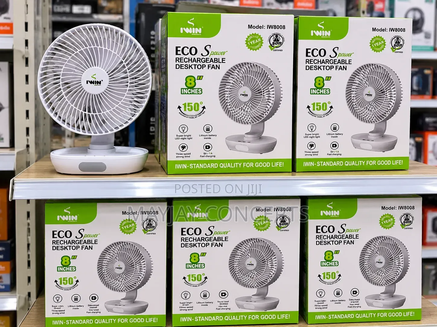 Iwin 8inchs Table Rechargeable Table Fan