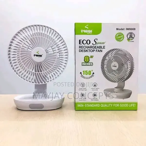 Iwin 8inchs Table Rechargeable Table Fan