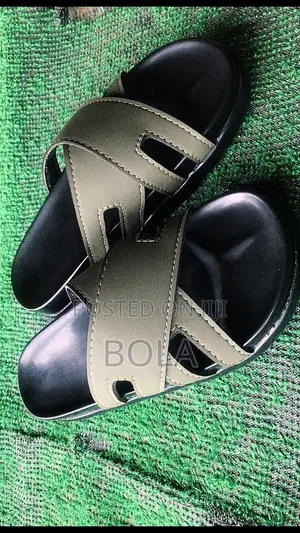 Men's Handmade Royal Green Leather Slipper