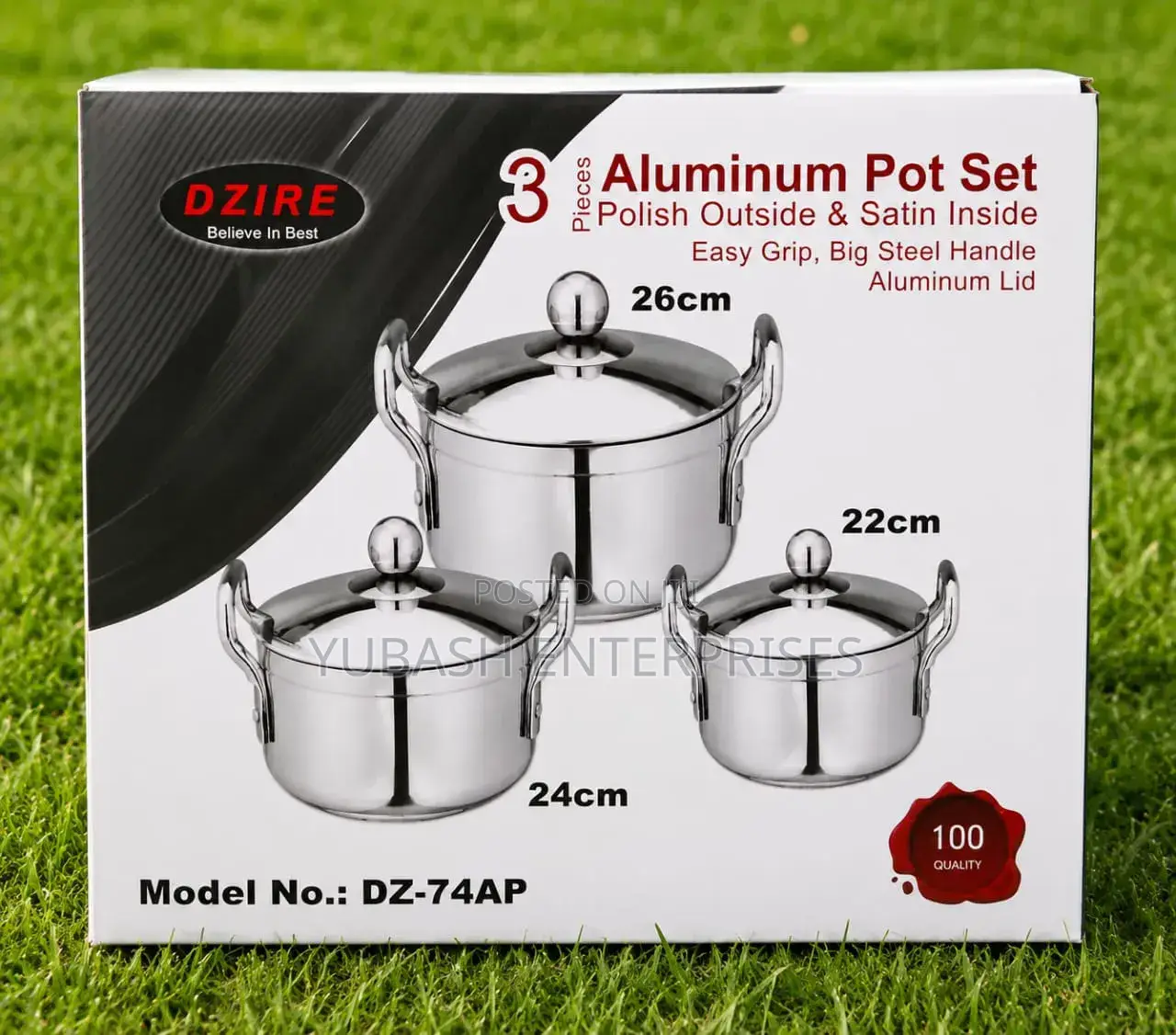 3pcs Aluminium Pot Set