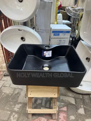 Canter Top Black Ceramic Basin