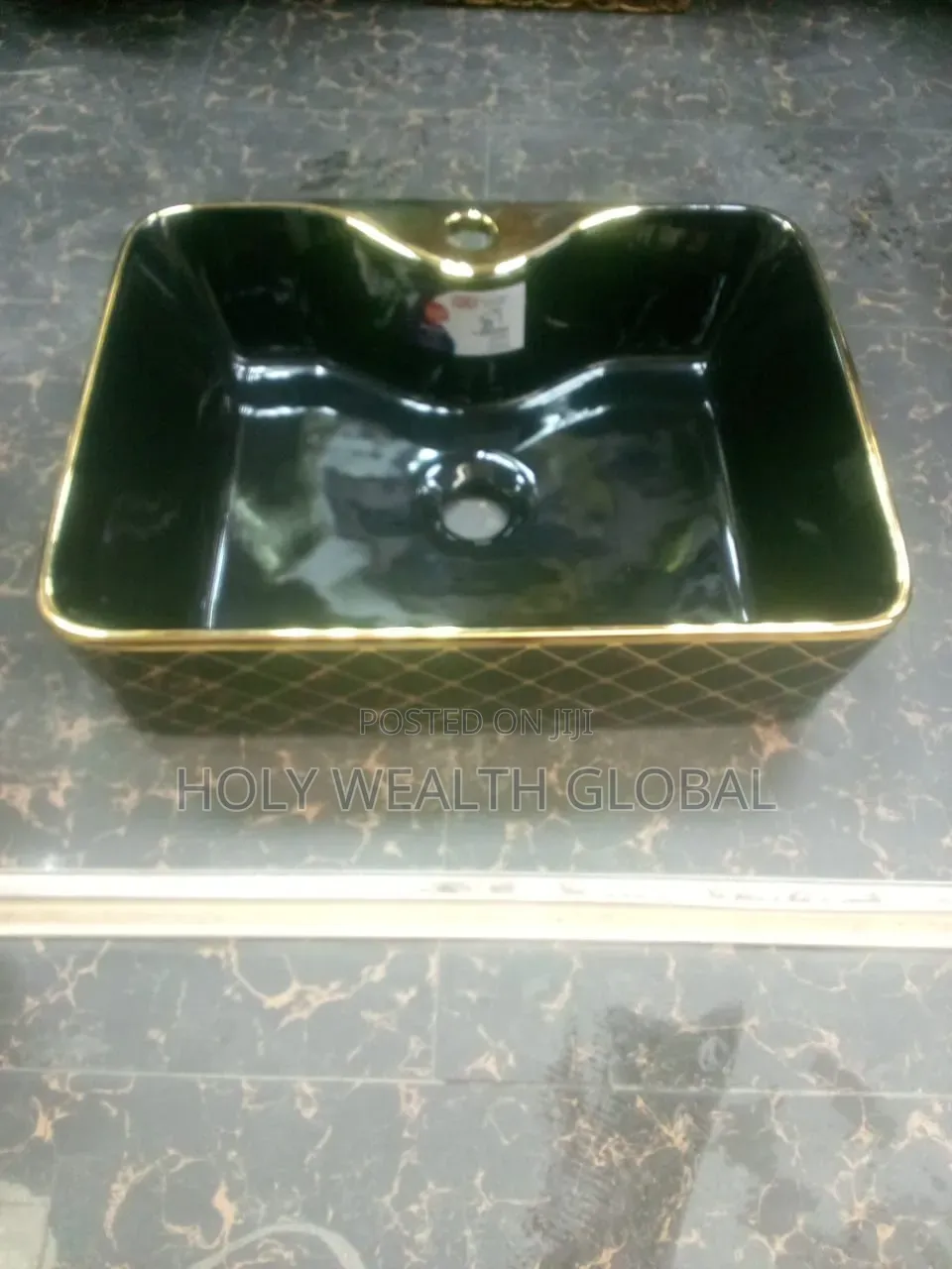 Canter Top Black Ceramic Basin