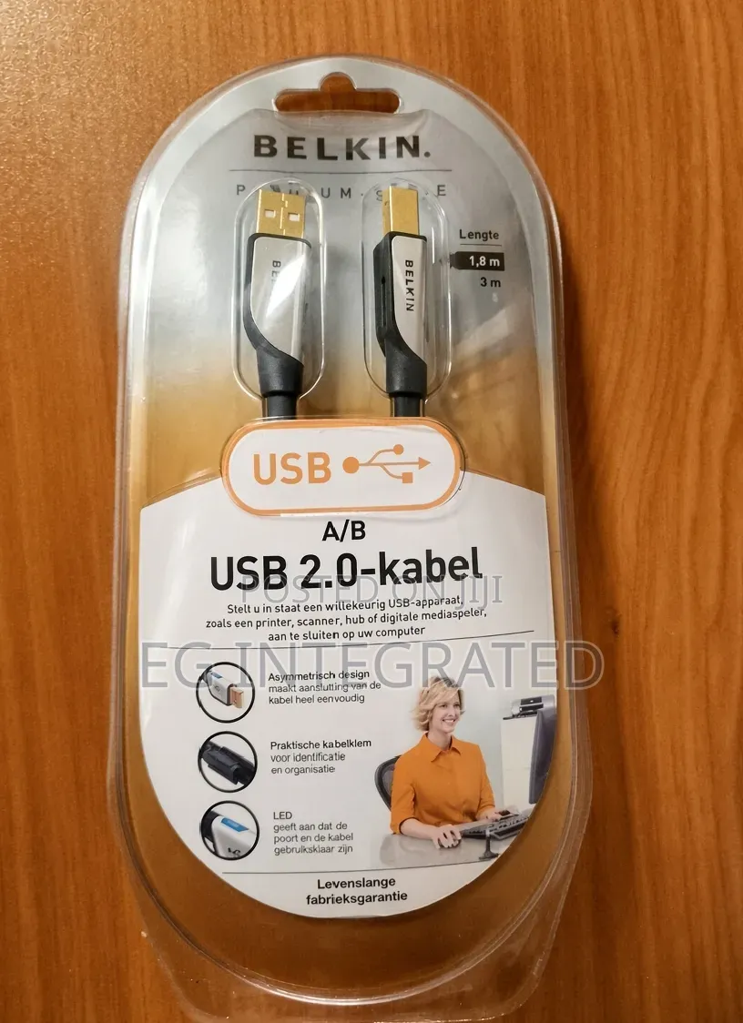 Original Belkin USB 2.0 a/B Printer Scanner Cable