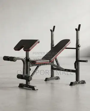 Pro Weight Bench With Barbell Rack Leg Extension