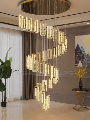 Modern Home Decoration Crystal Chandelier, Stair Pendant Lamp, Living