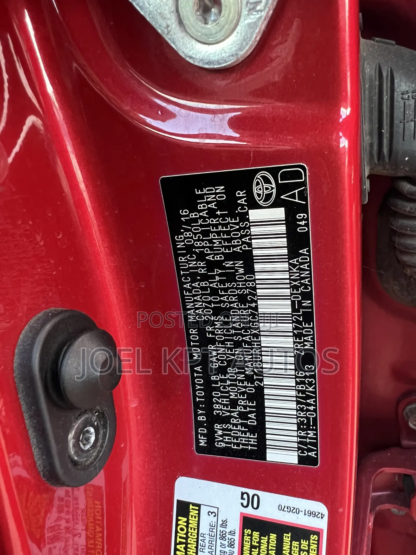 Toyota Corolla 2015 Red