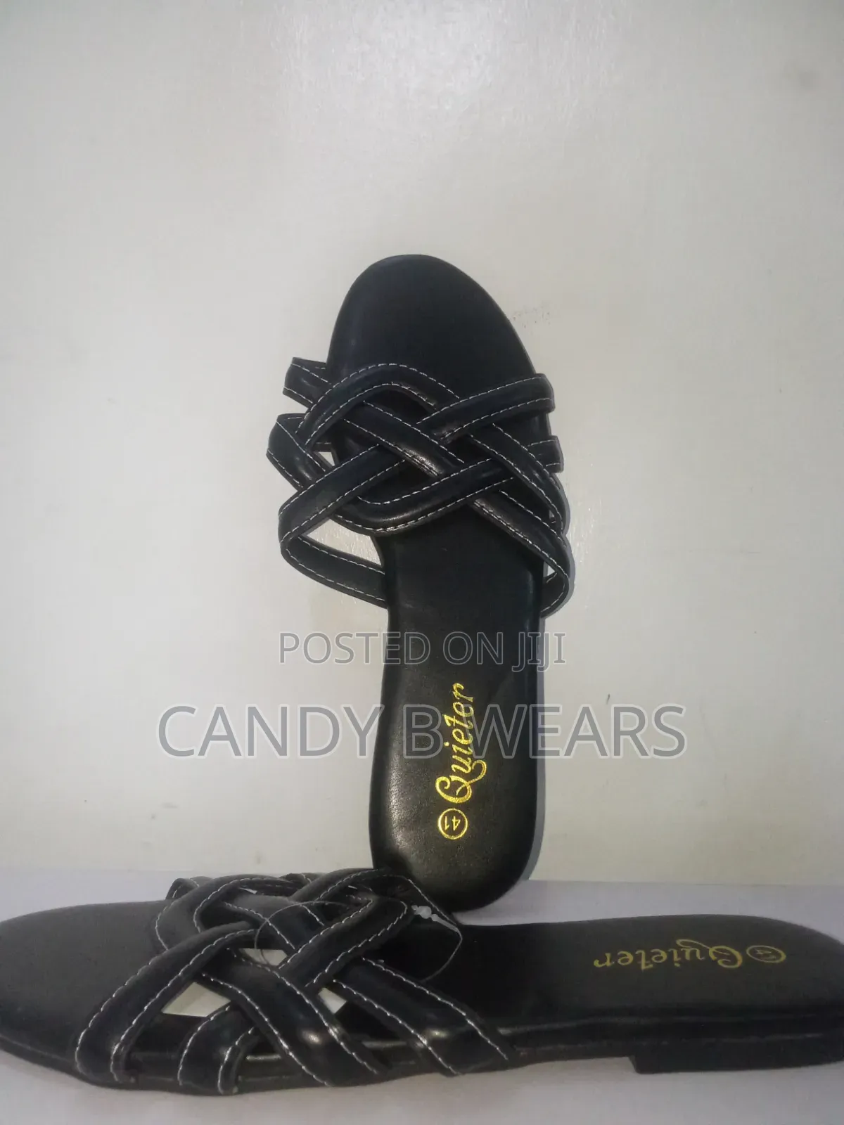 Quieter Black Slippers