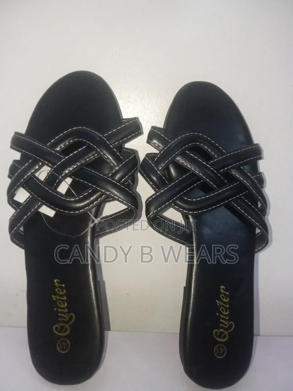 Quieter Black Slippers