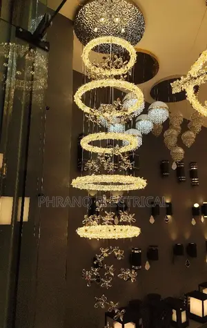 Nordic Circular Pendant Creative LED Ring Chandelier
