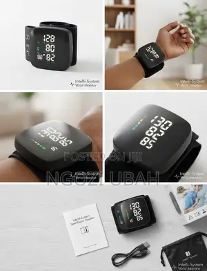 Digital Automatic Wrist Blood Pressure Monitor - USB Rechargeable