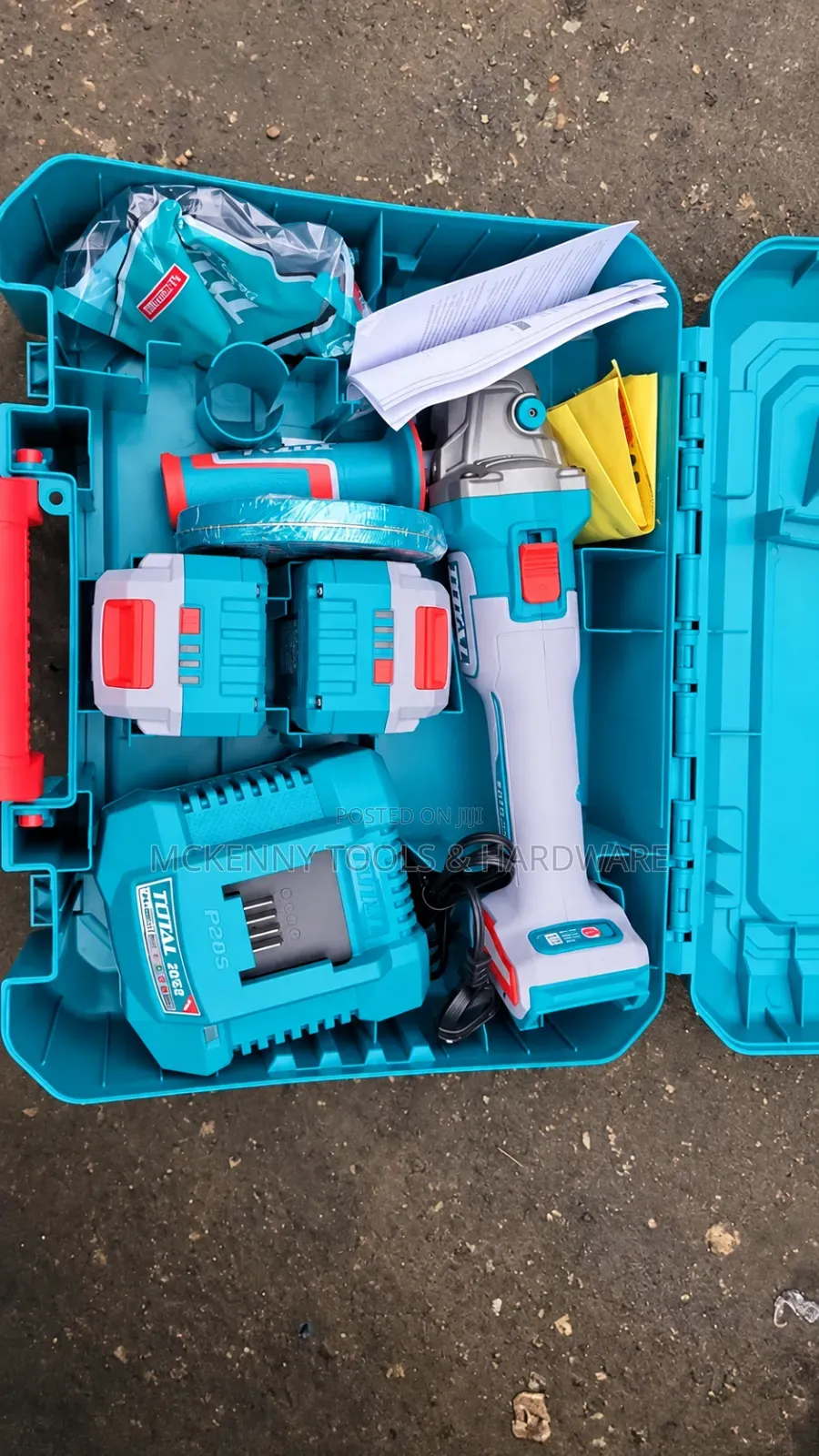 TOTAL 42V MAX Cordless Angle Grinder Set
