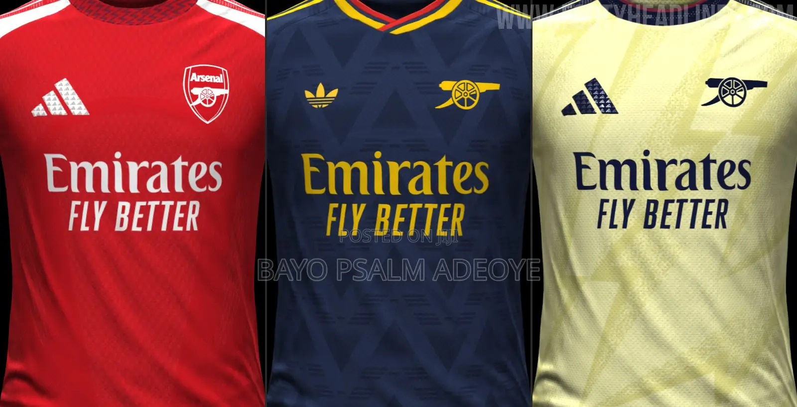 Arsenal 2026/27 Jerseys (Home/Away/3rd)