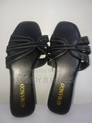 Mango Black Slippers