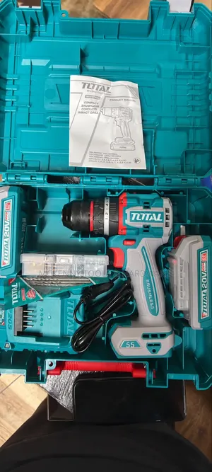 TOTAL 20V Brushless Cordless Impact Drill Set | 2 Batteries + Charger