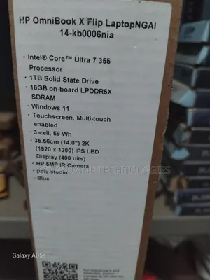 New Laptop HP OmniBook X Flip 14" 16GB Intel Core Ultra 7 SSD 1T